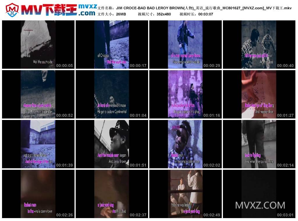 JIM CROCE-BAD BAD LEROY BROWN(人物)_英语_流行歌曲_MC801627